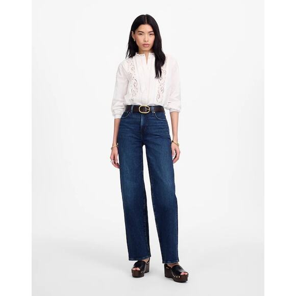 NWT Madewell The Perfect Vintage Wide-Leg Jean In Nighthawk Wash Size 23 - Picture 1 of 9
